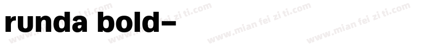 runda bold字体转换